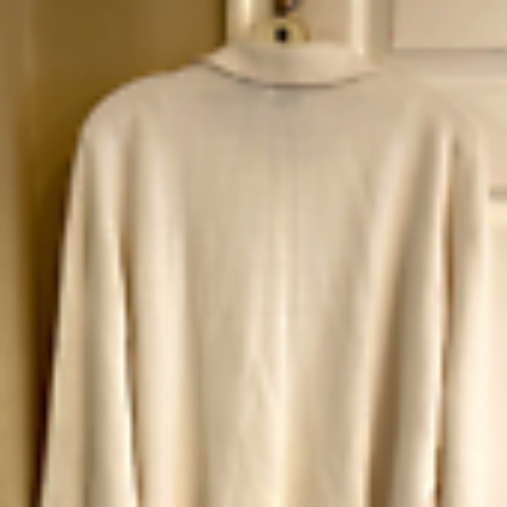 Knightsbridge Sweater Mens XL Collared Long Sleeve 100% Acrylic Ivory - Picture 3 of 5